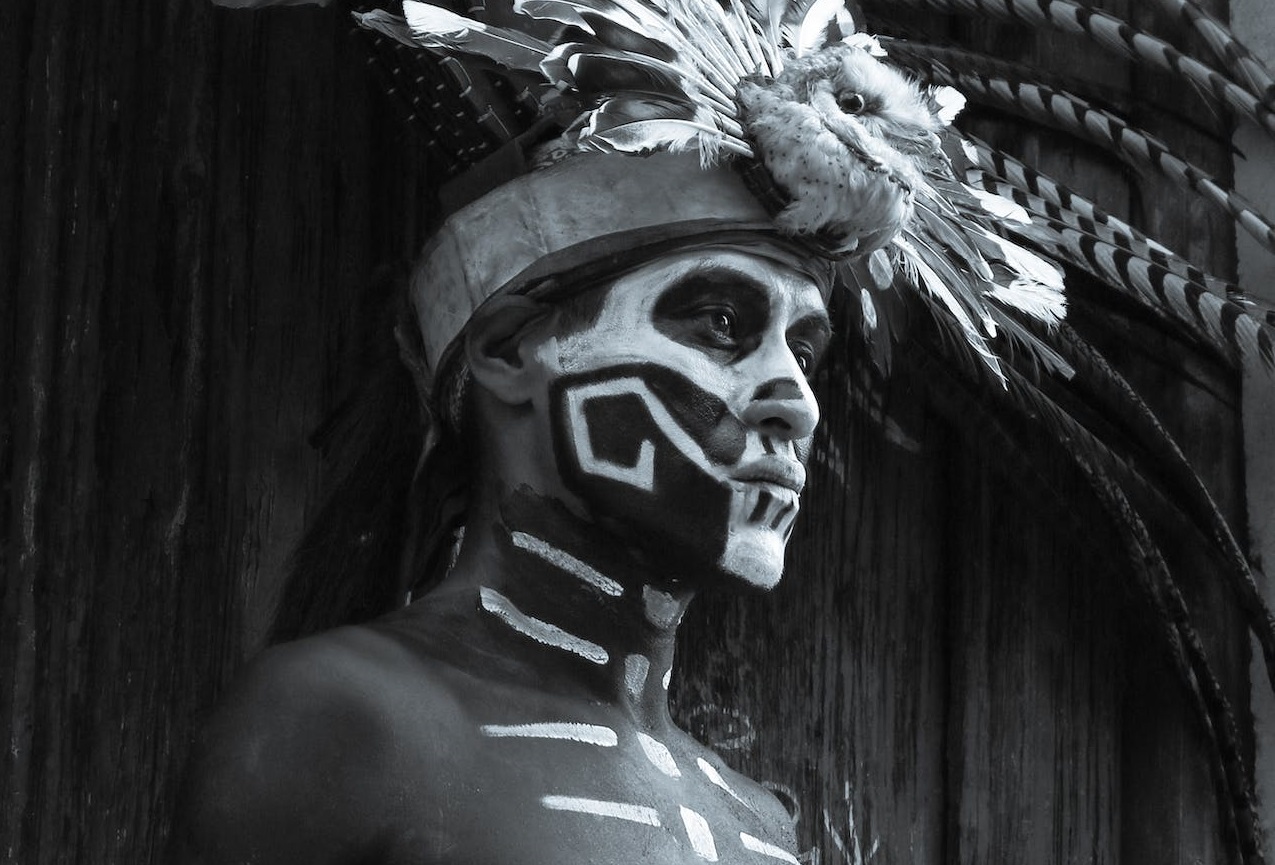 Man wearing body paint.