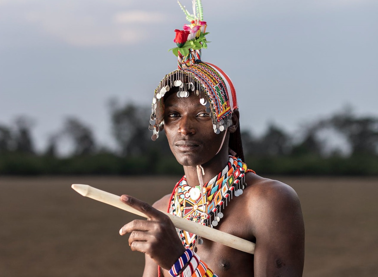 Tribe man in the forest.