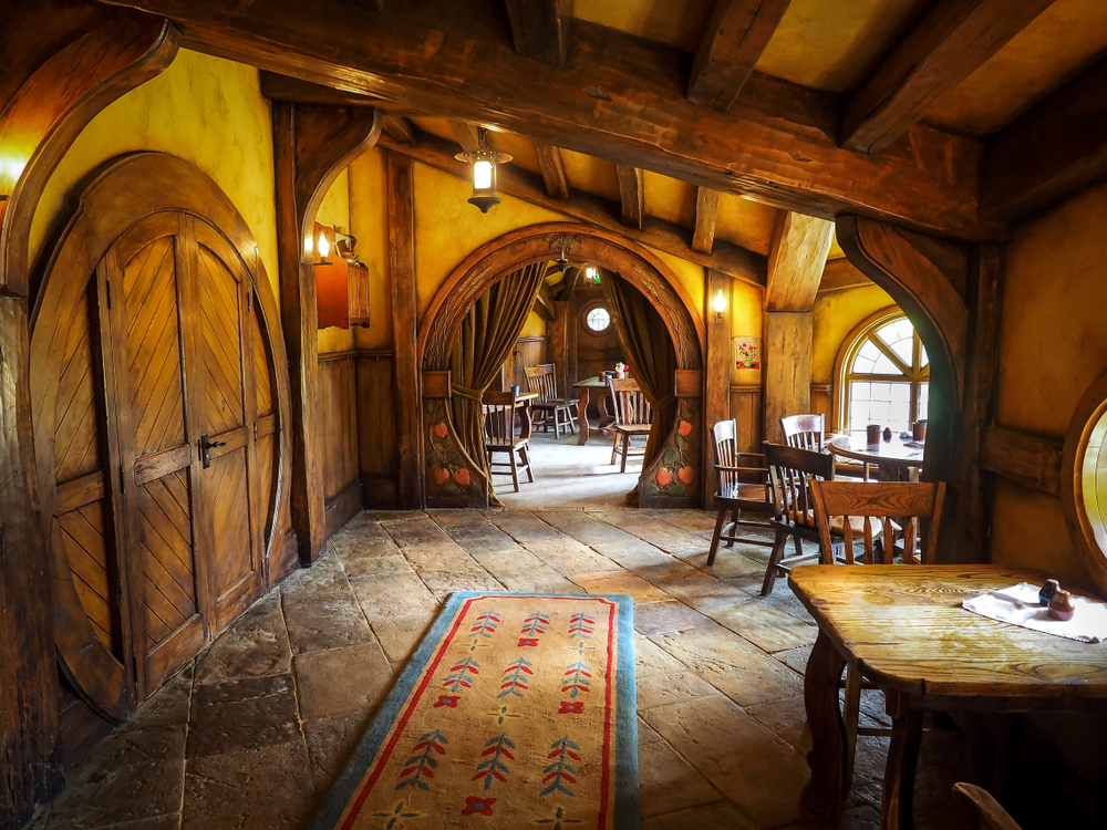 The Green Dragon Inn is the meeting place for all residents of Hobbiton Movie Set.