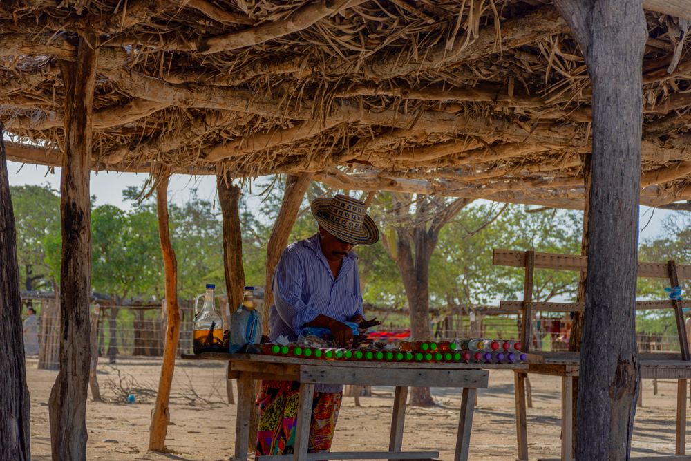 Curator of the Wayuu community of the ranch divided into their natural habitat