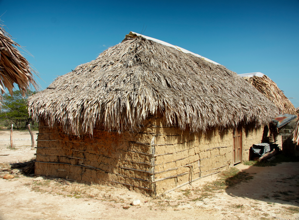 Architecture ranch of wayuu comunities natives of La Guajira Colombia.