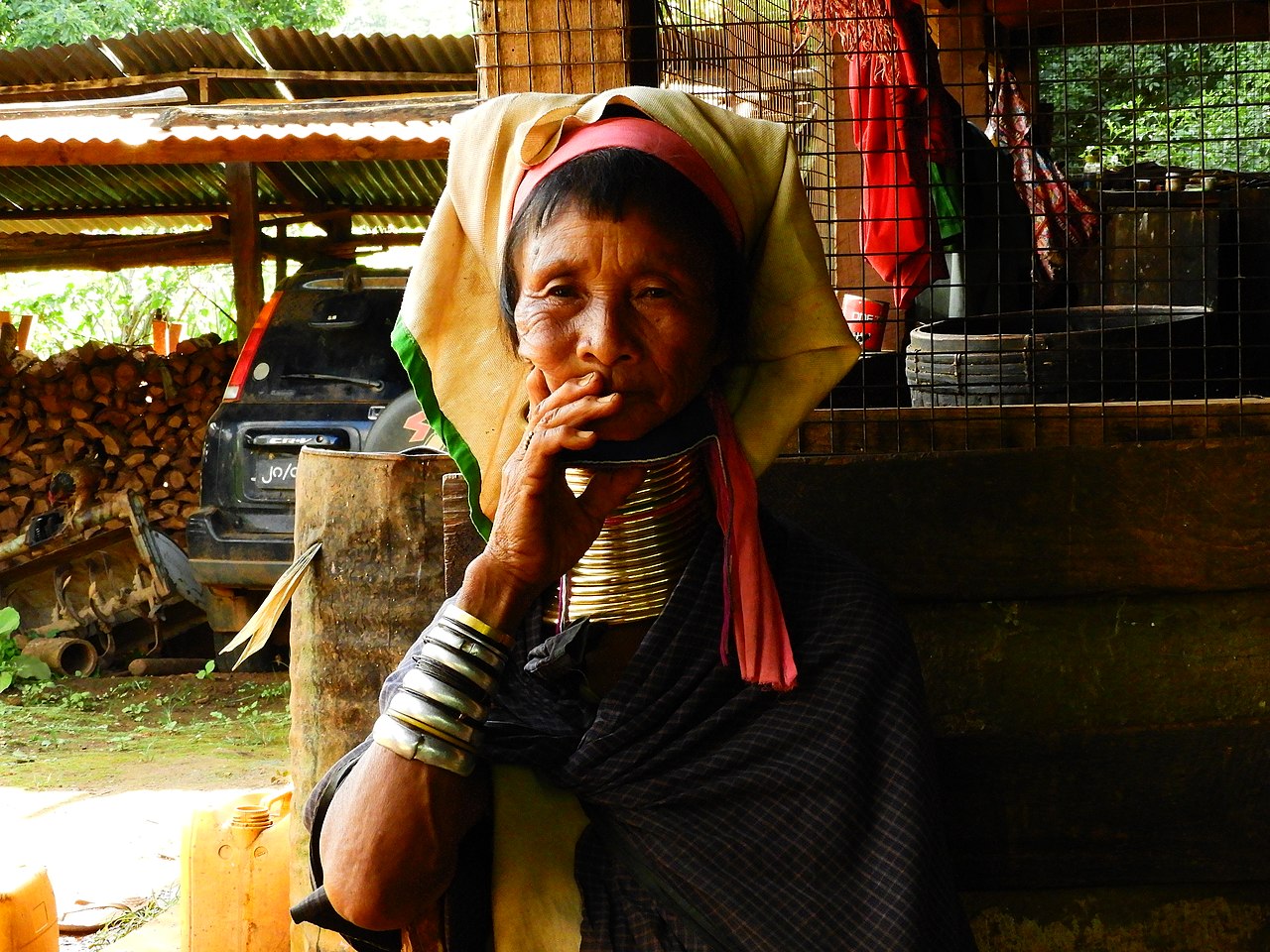 Kayan Old Lady in Pan Pae village, Myanmar. - 2019