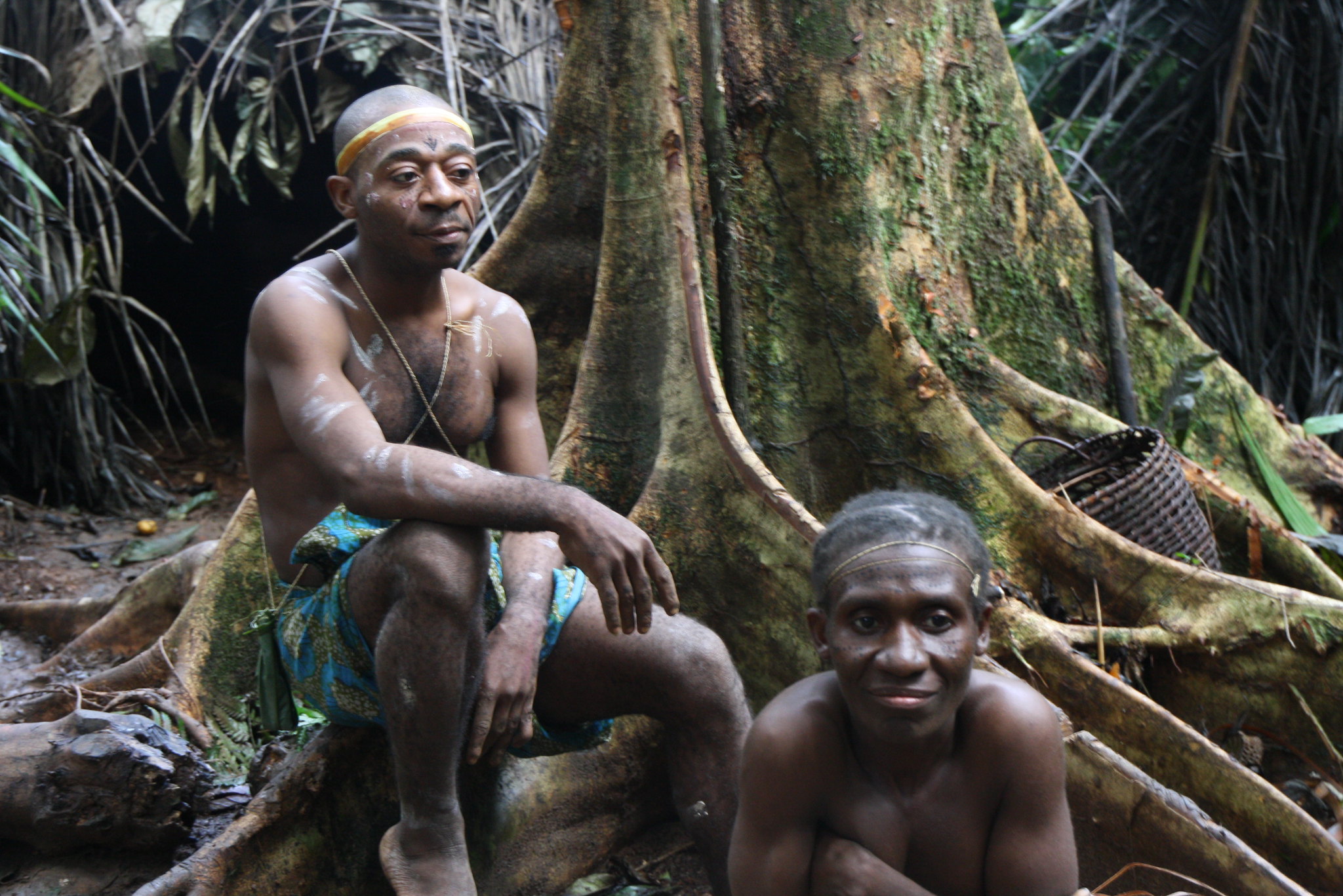 Baka Pygmies in forest