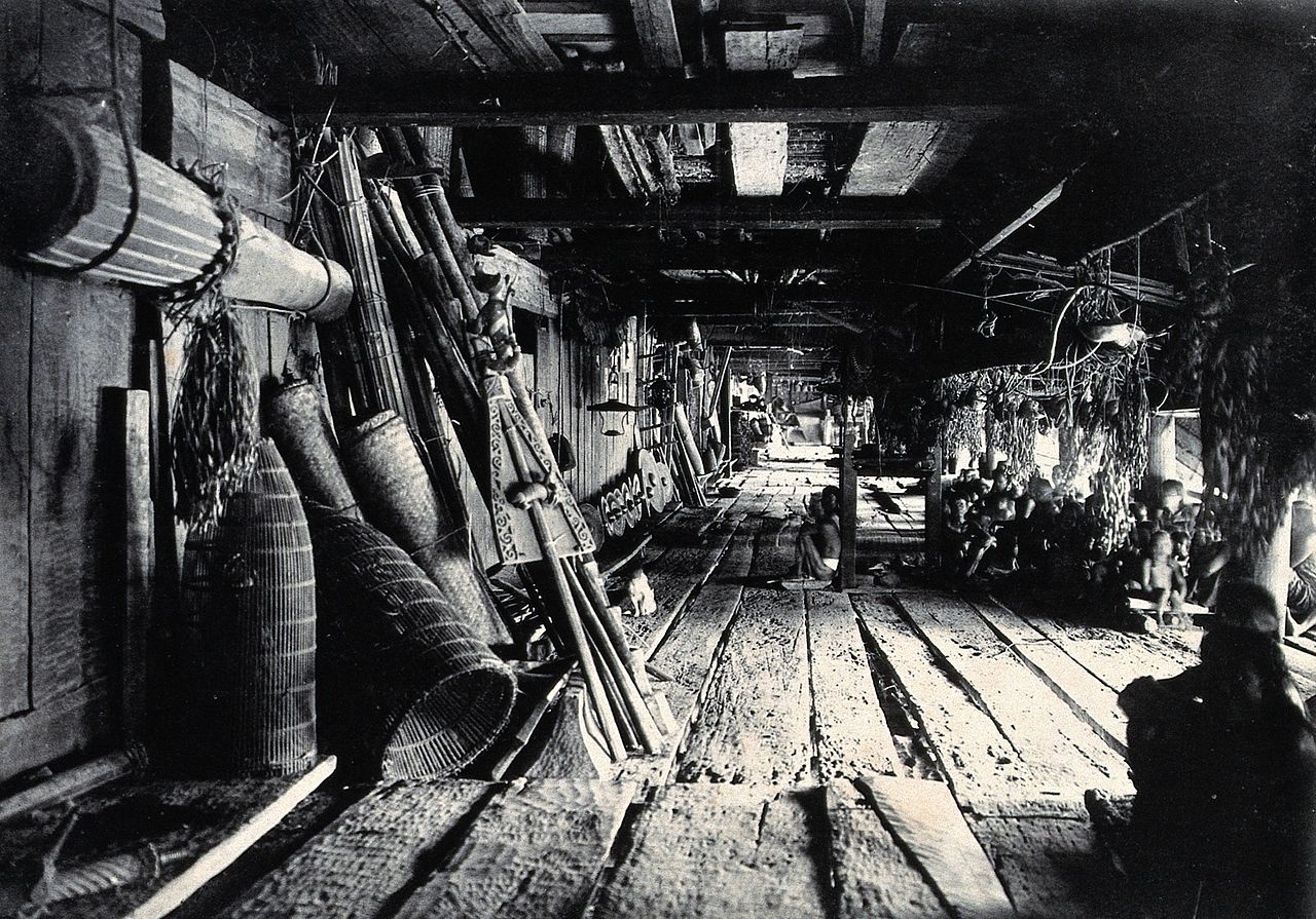 Interior Of A Kayan Tribal House - 1896