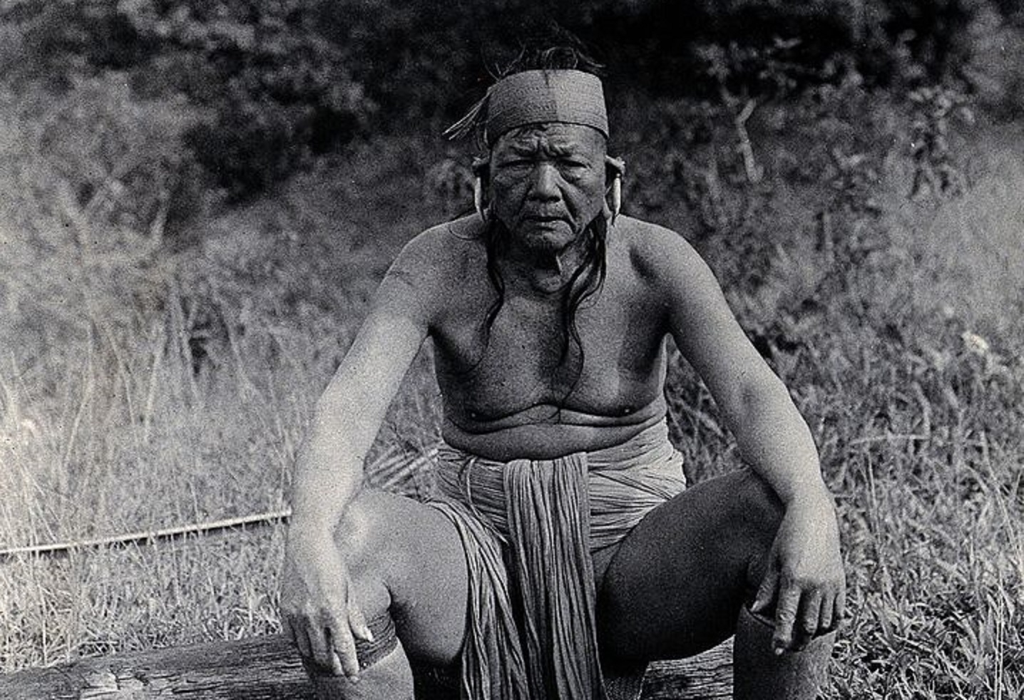 Sarawak: Laki Bo, a native Kayan tribal chief.