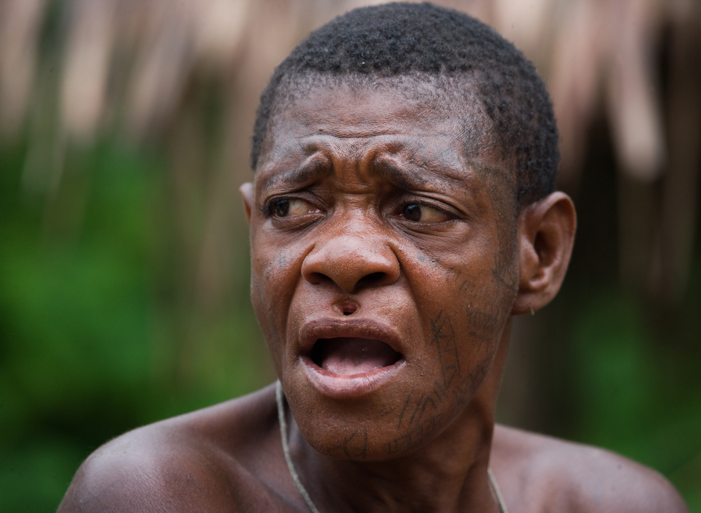 man from a tribe of baka pygmies
