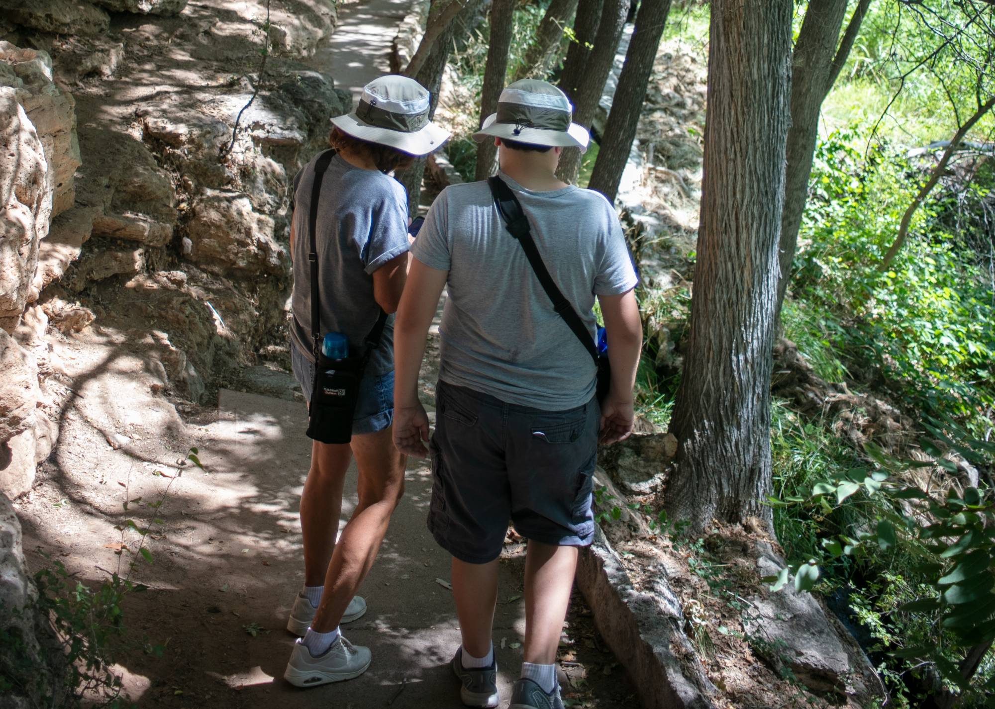 A Family Exploring Montezuma's Well