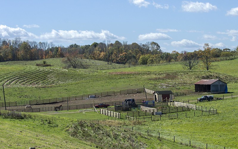 Landscape Photo of Early autumn scene in rural Lewisburg, West Virginia (USA)