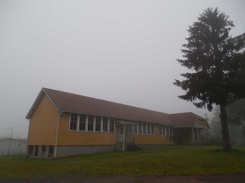 Close-up Photo of The Odd Schoolhouse in Odd, West Virginia
