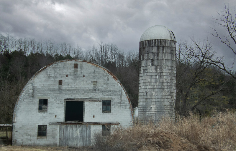 Landscape Photo of Round top barn seen in West Virginia