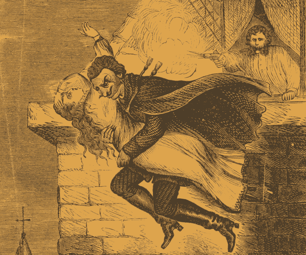 Spring Heeled Jack as depicted by an anonymous artist