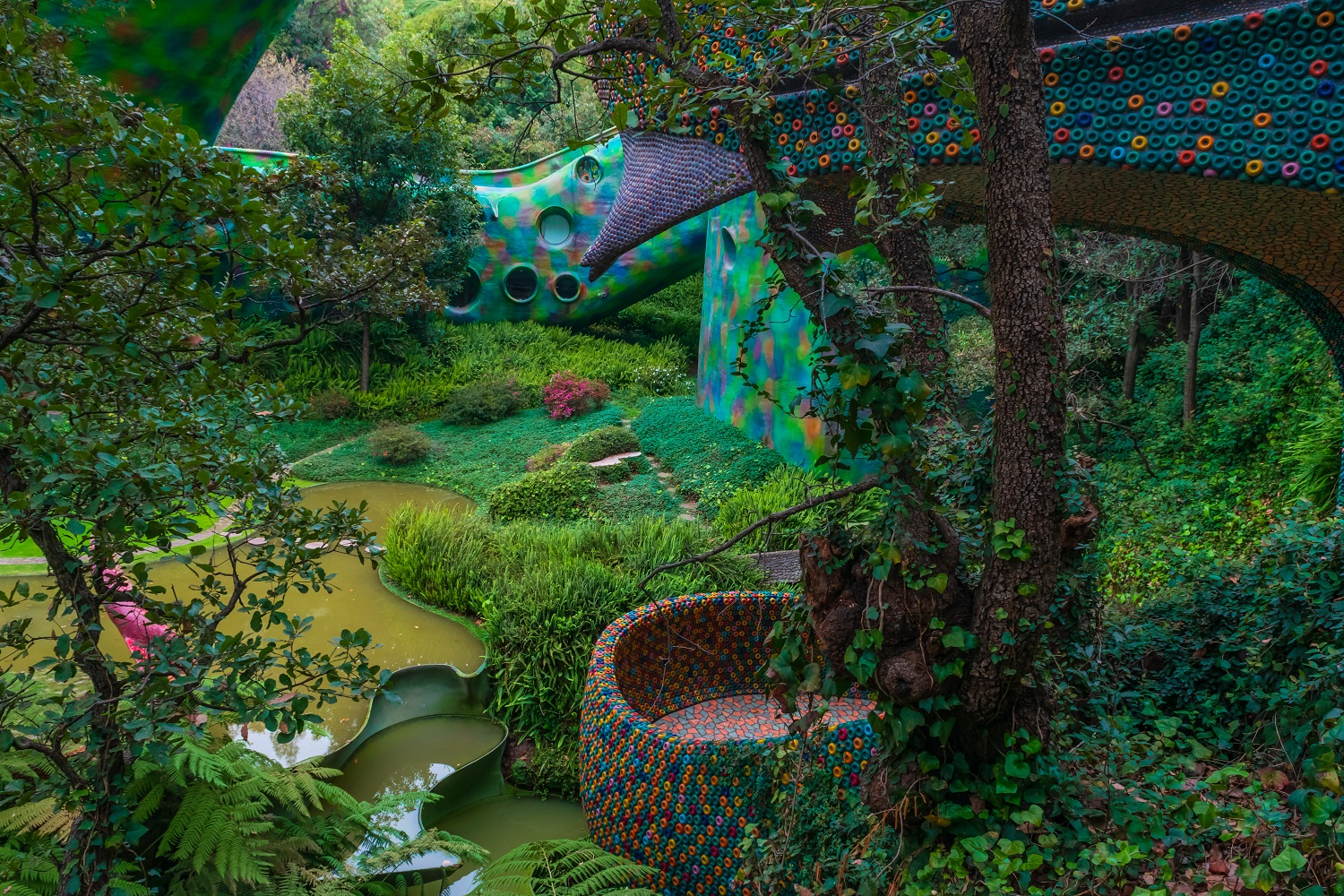 Fullshot of the beautiful quetzalcoatl's nest in Mexico - 2019