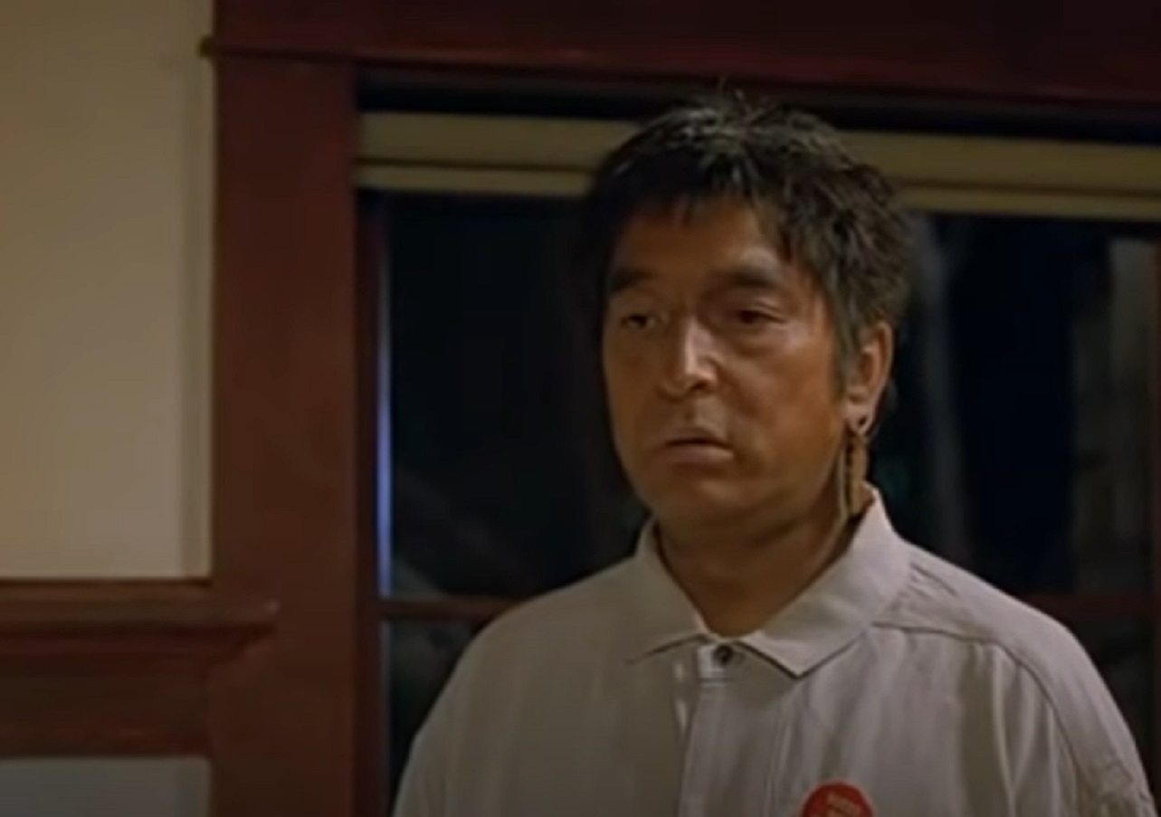 Screenshot of Ishi looking sad - from The Last of His Tribe (1992)