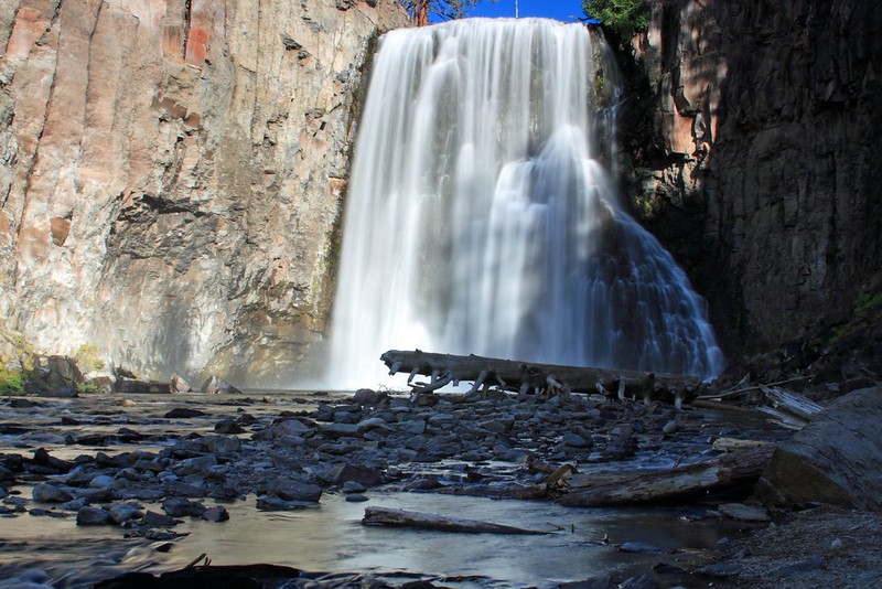 Landscape Photo of Rainbow Falls near Mammoth Lakes