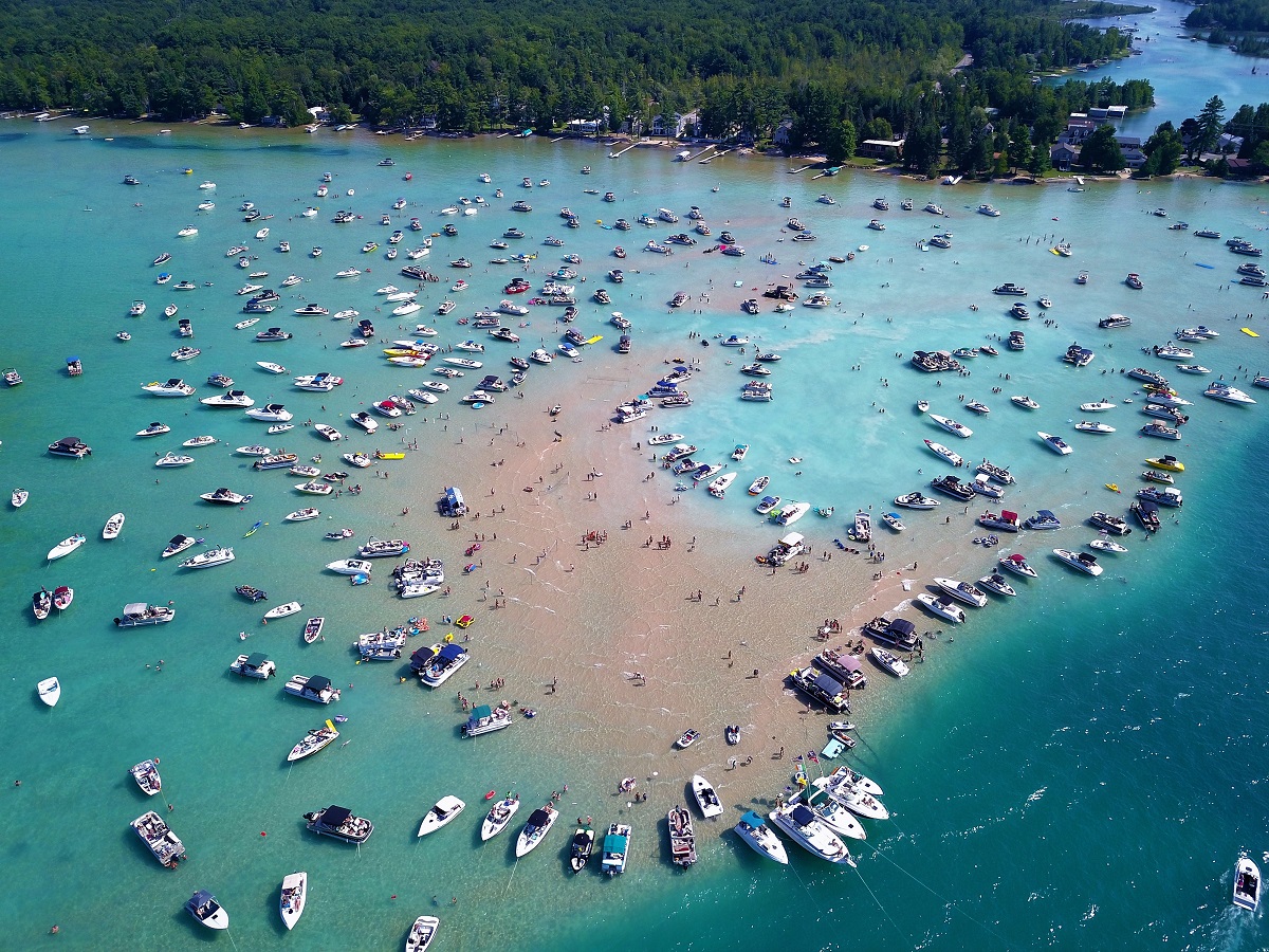 Torch Lake Sandbar Party