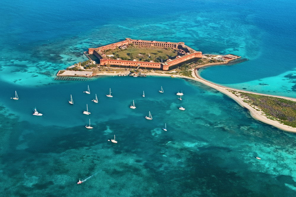 Dry Tortugas National Park in Florida. Fort Jefferson