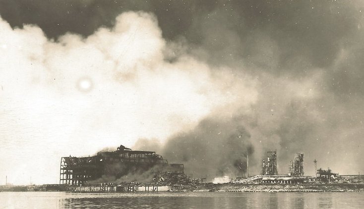 Shipping Channel Huge Oil & Chemical Refinery after The 1947 Texas City disaster