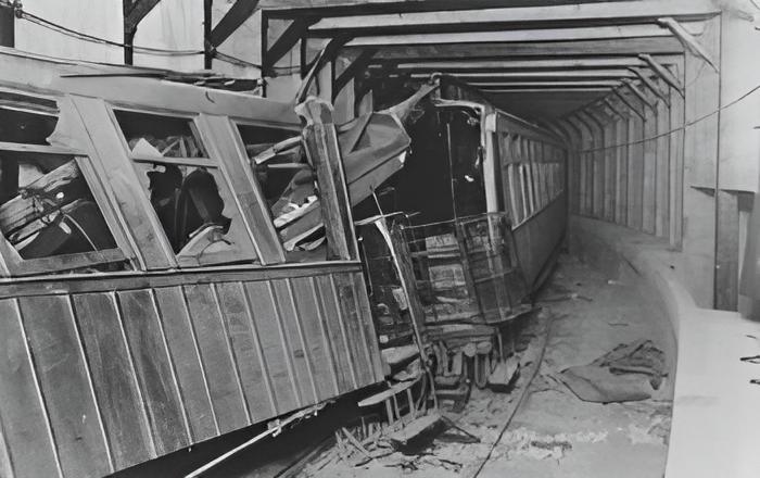 Remains of The Malbone Street wreck, also known as the Brighton Beach Line accident