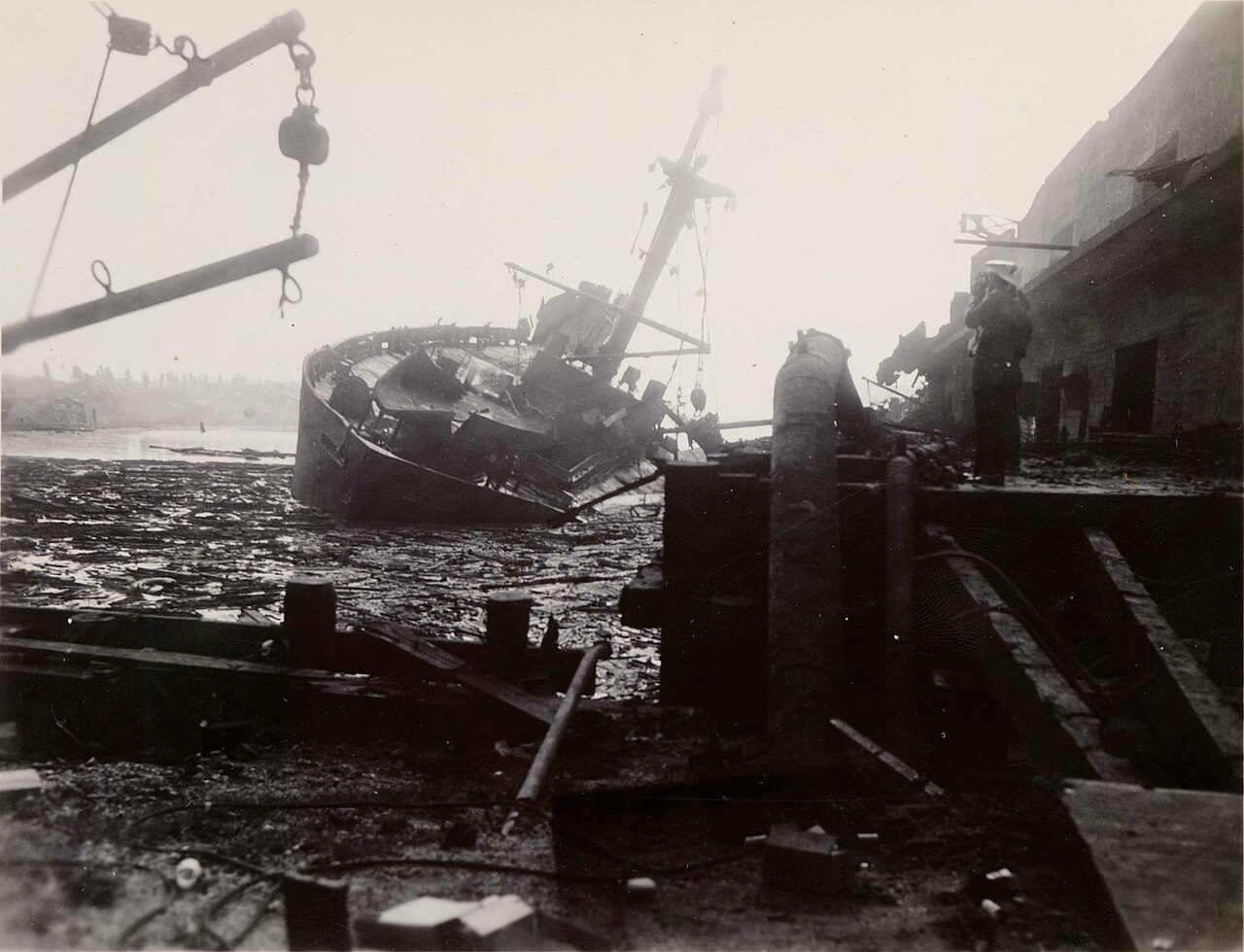 The SS High Flyer or SS Wilson B. Keene, three days after the 1947 Texas City disaster explosion