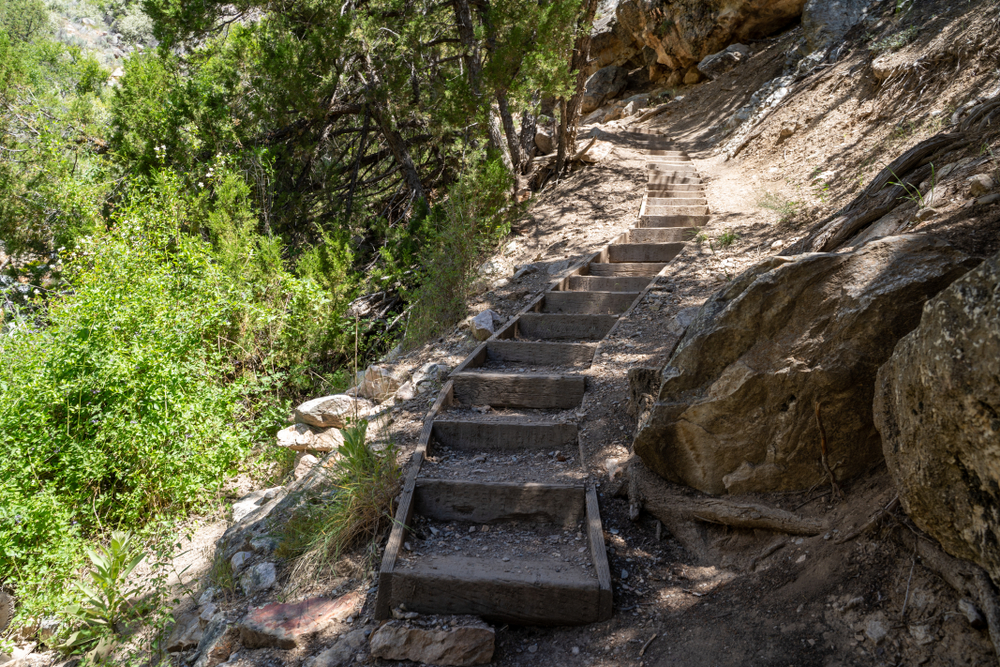 Final steps leading up the Goldbug Hot Springs