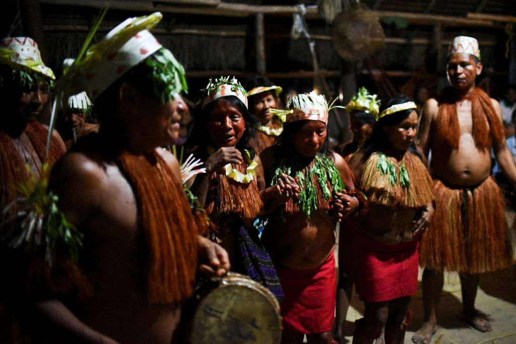Colombian indigenous people of the Yagua ethnic group