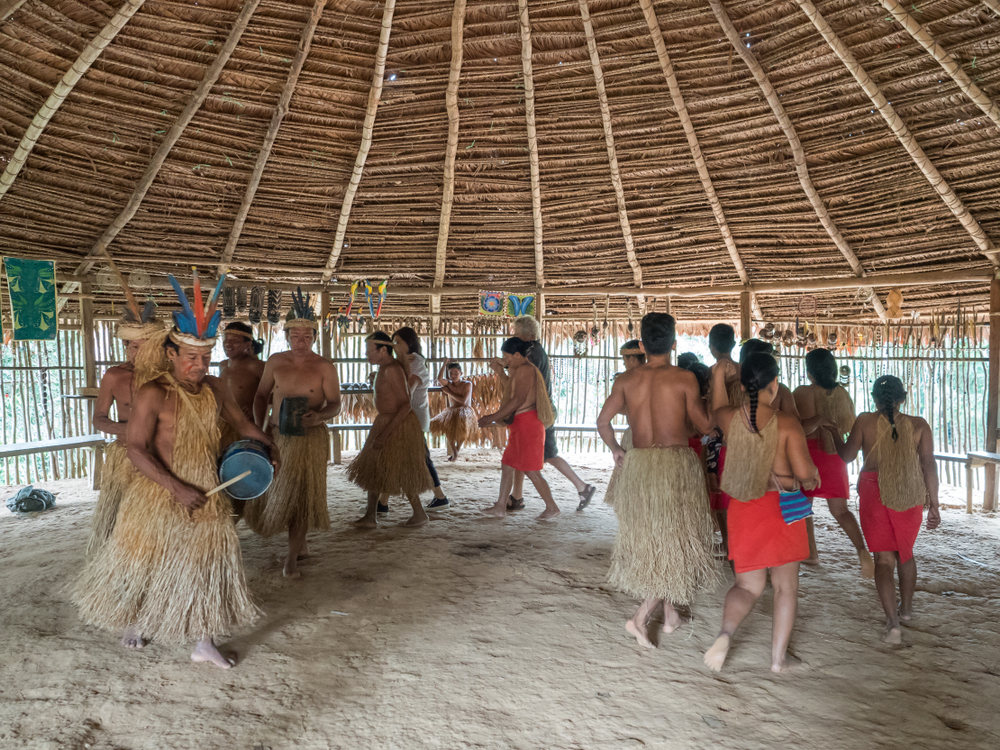 People from Yagua tribe in their local costume