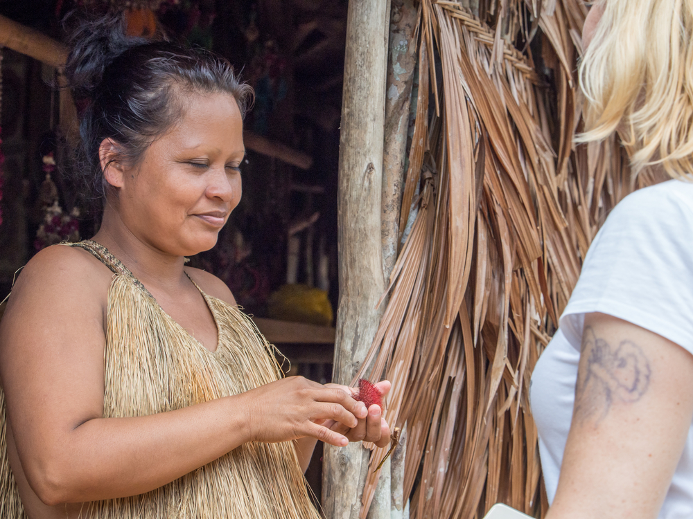 Woman from Yahuas tribe in her local costume