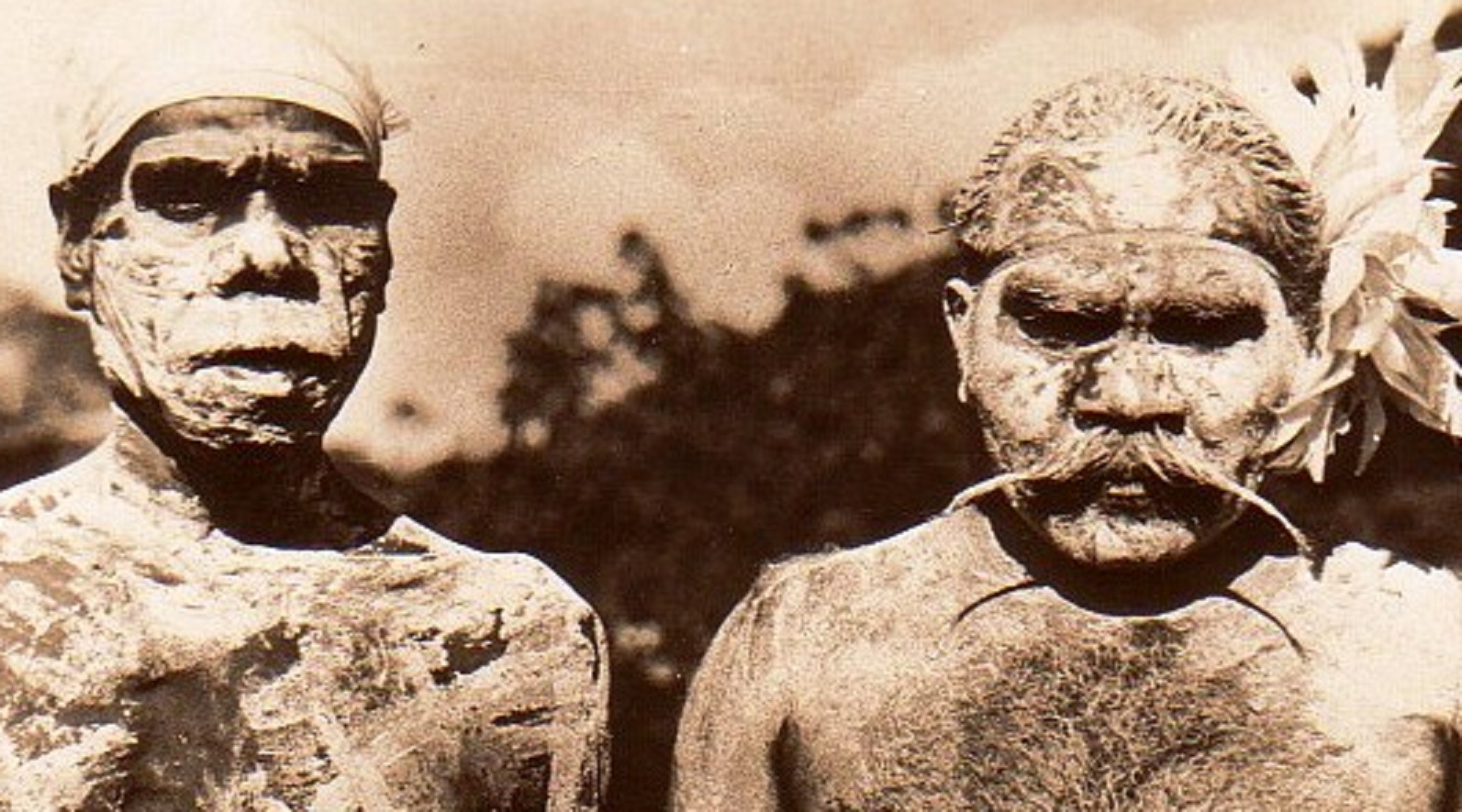 Warrior Chiefs in War Paint - Australian Aborigines