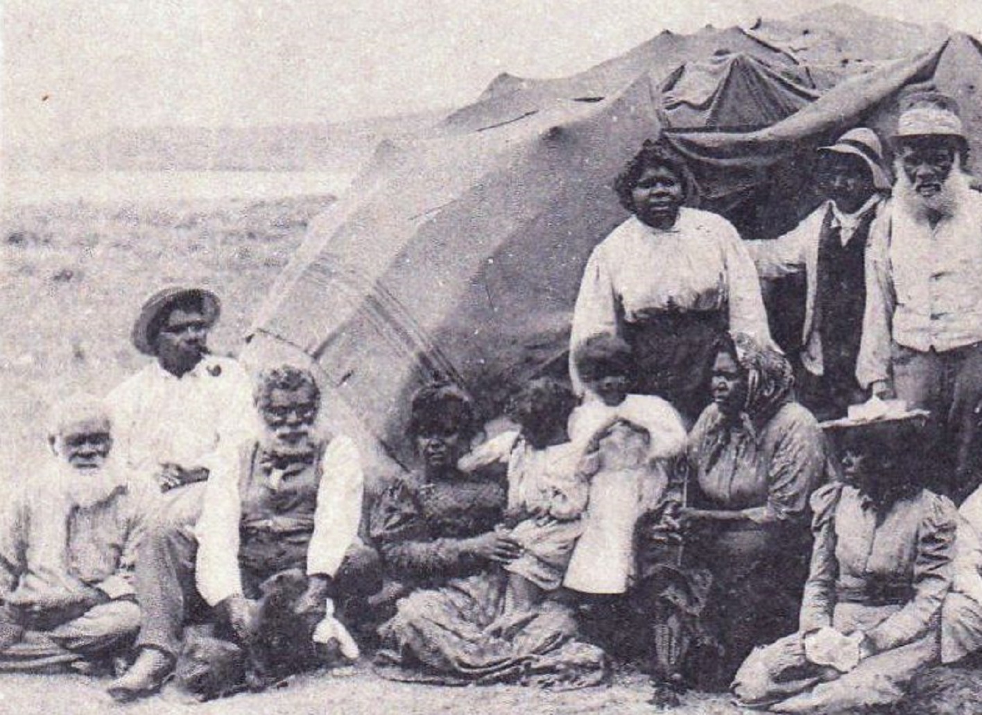 Aboriginal camp at Victor Harbor, South Australia - very early 1900s