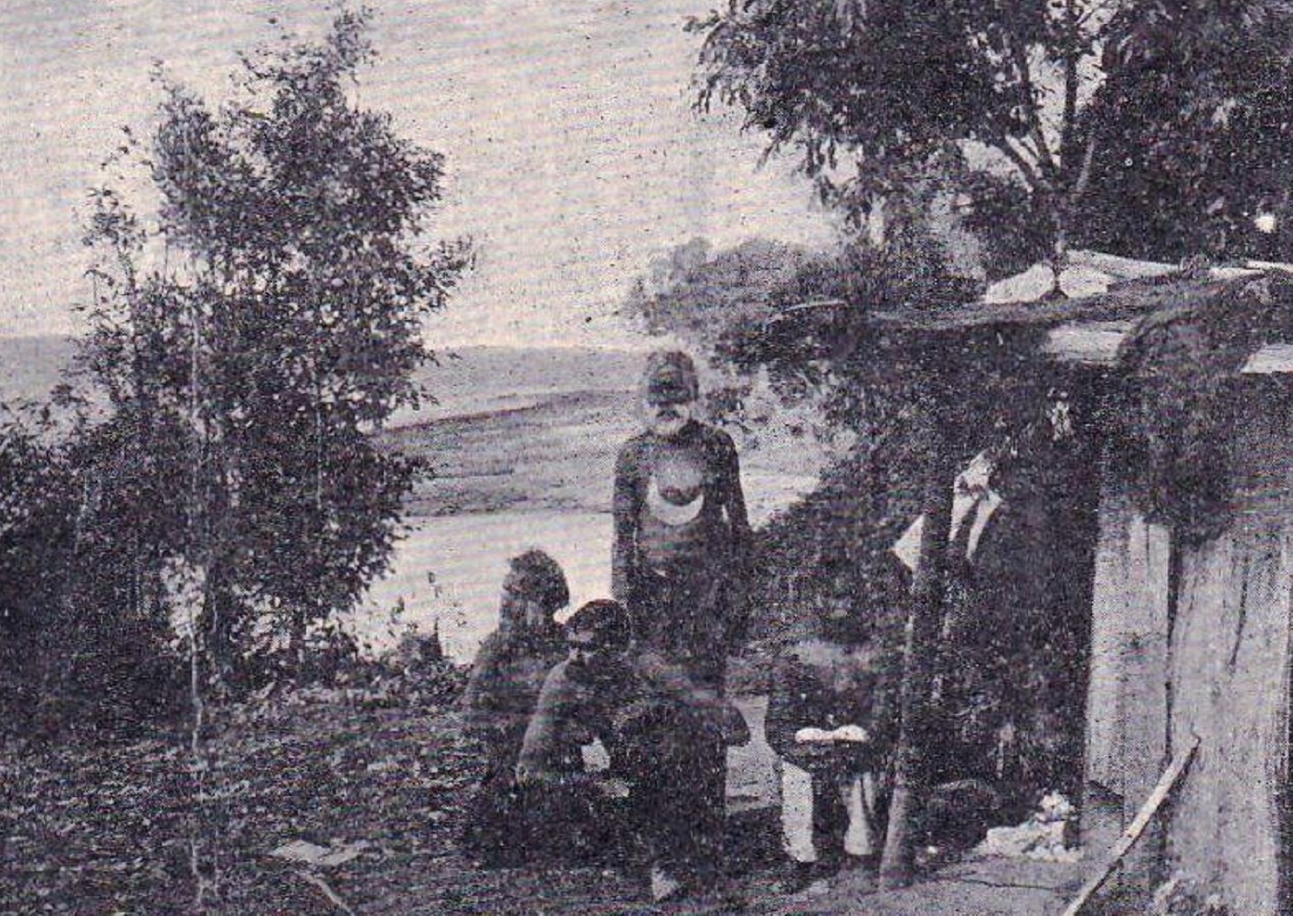Australian Aborigines' Camp, N.S.W. - very early 1900s