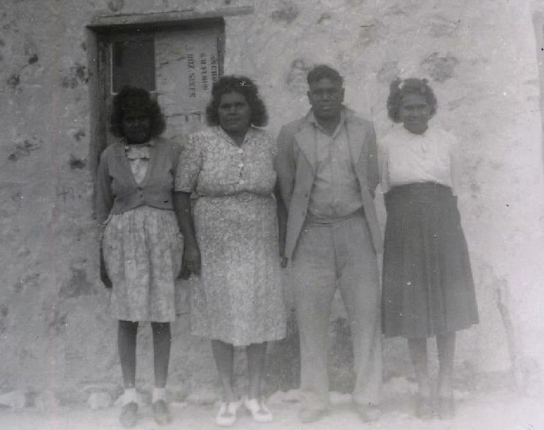 Pompie family - 1947 - KOONIBBA ABORIGINAL LUTHERAN MISSION