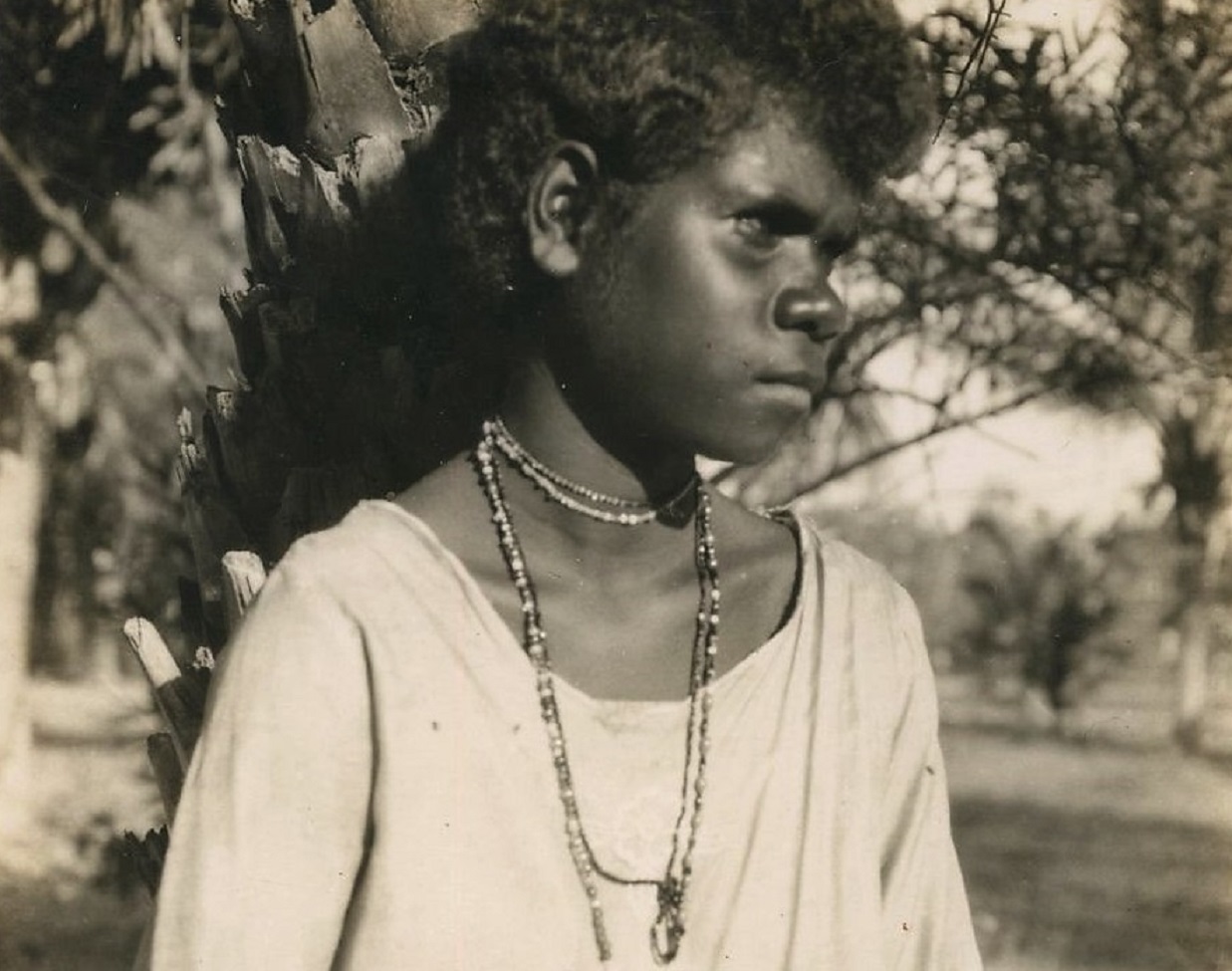 Australian aboriginal mission girl from the Gulf area - circa 1920