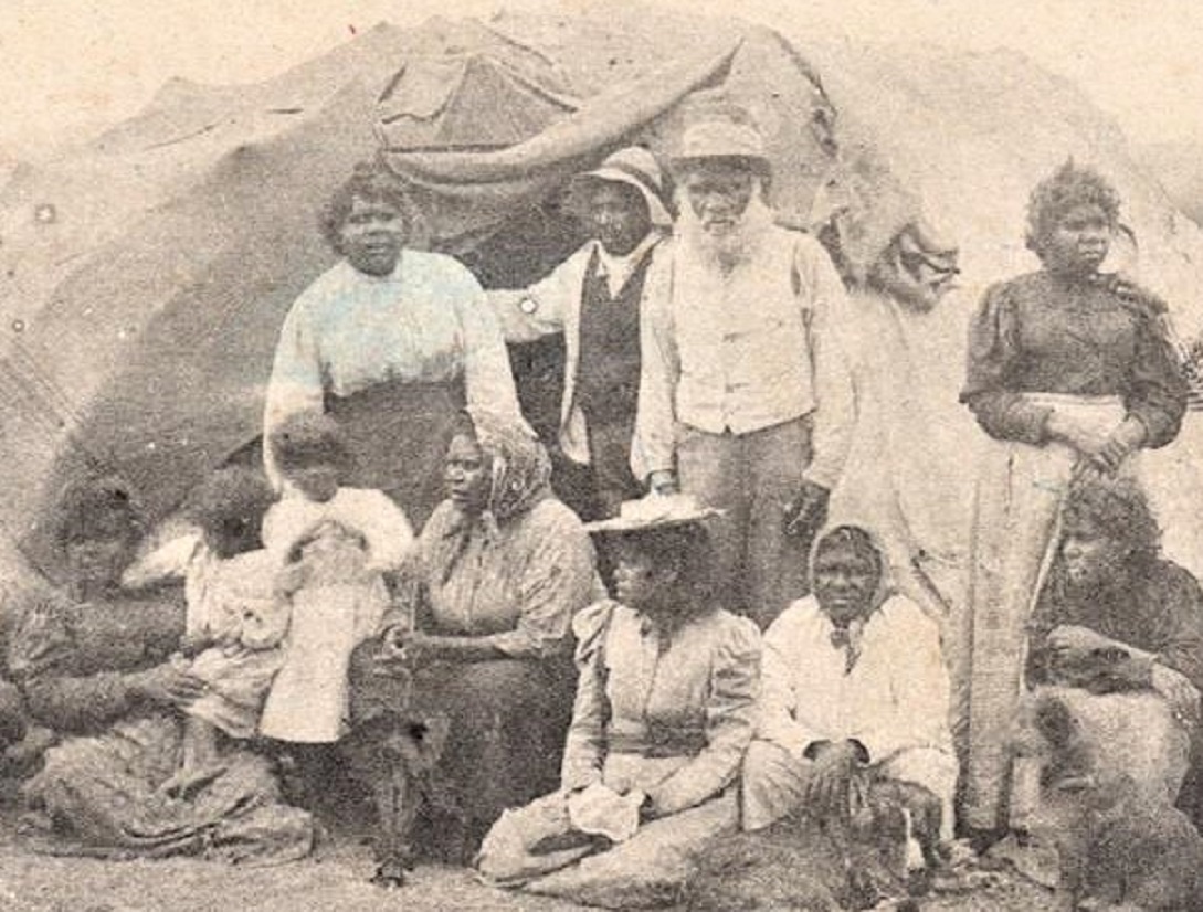 Blacks in Camp, Port Victor, S.A. - very early 1900s