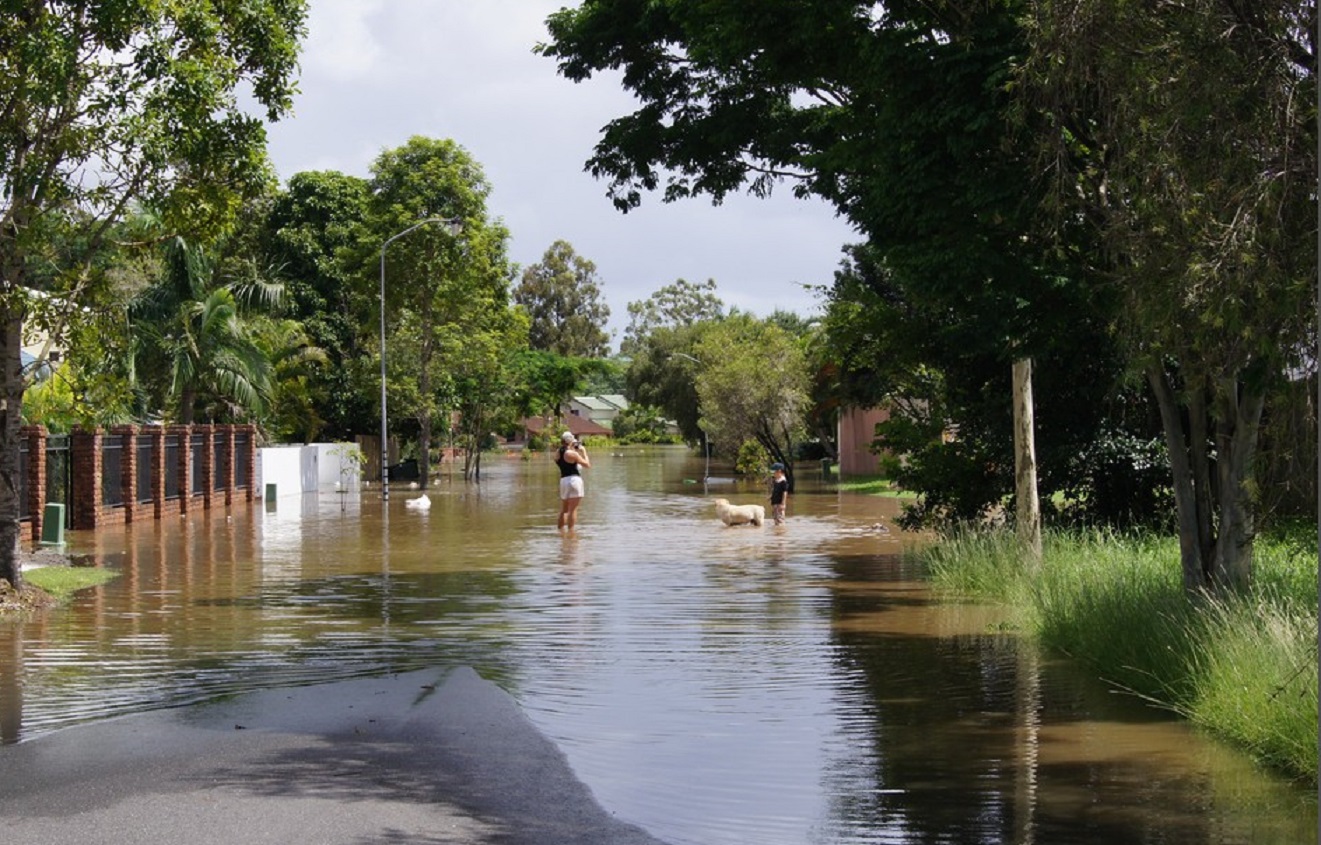 Brisbane flood, The Centenary suburbs. Streets became a river