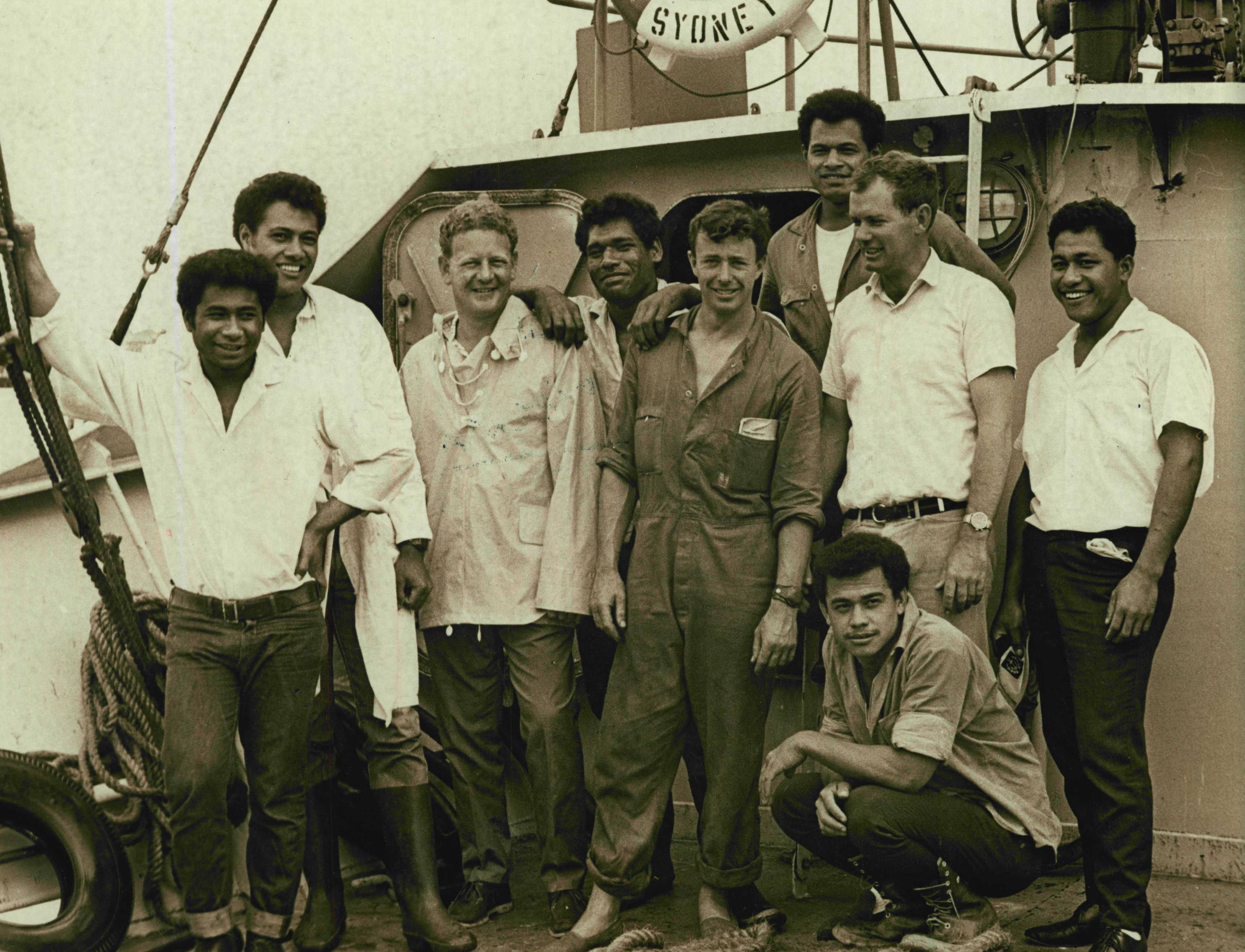 Mr. Peter Warner and Tongan castaway boys