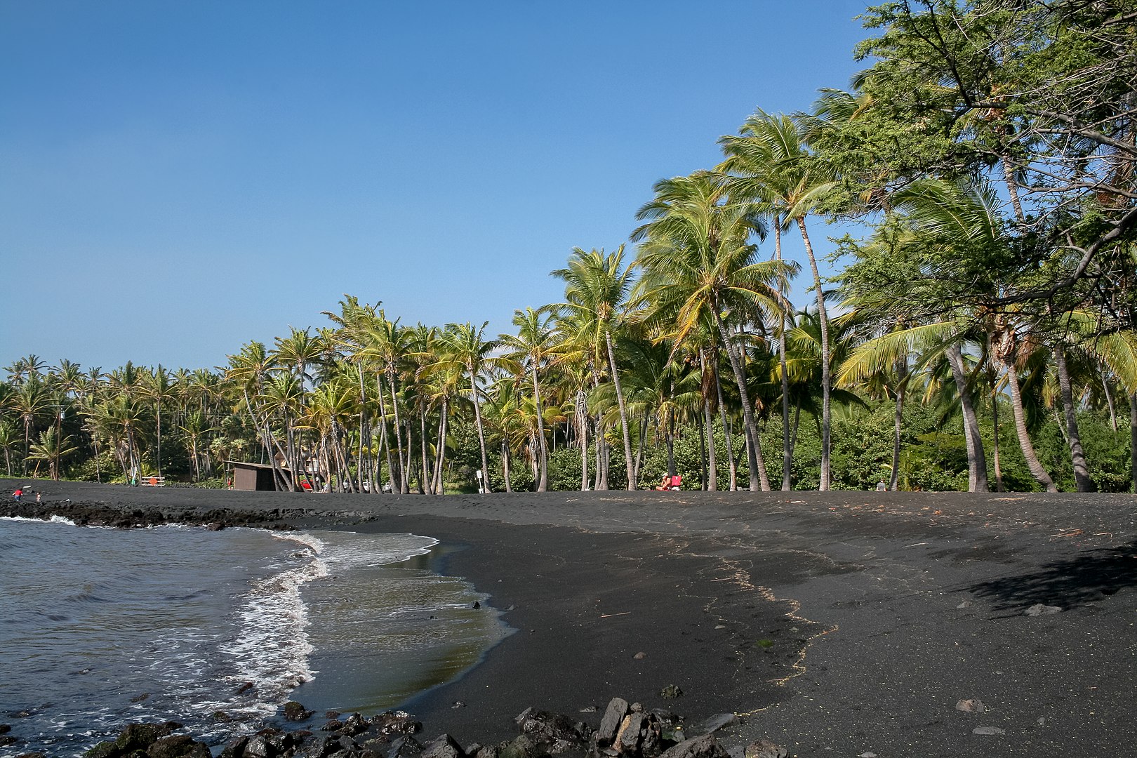black sand beaches of kilauea, hawaii