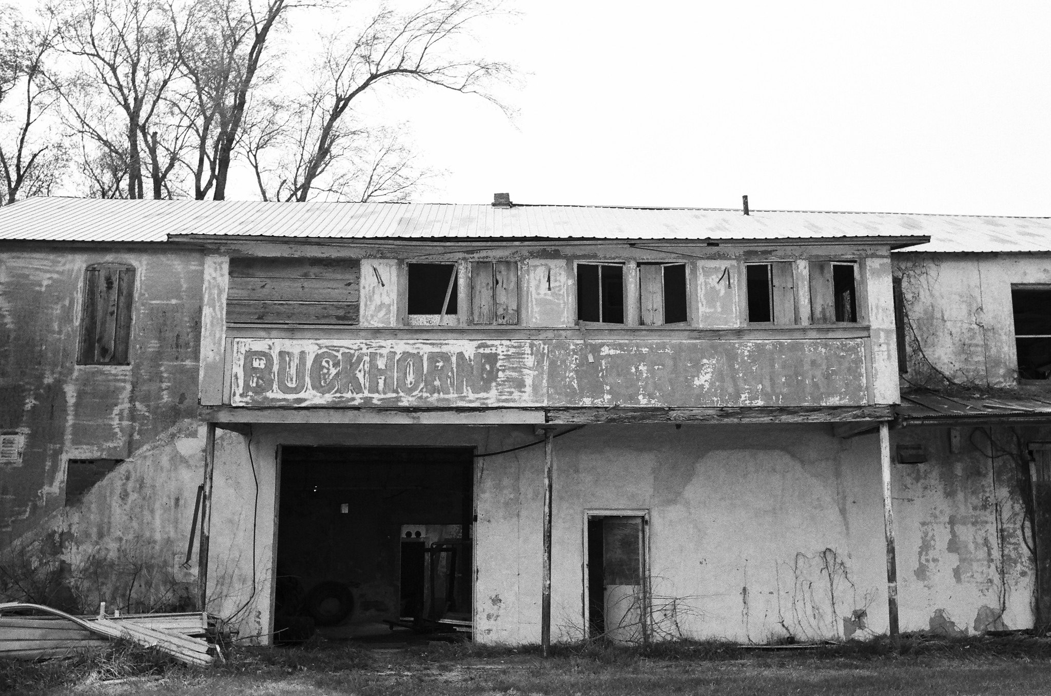 The long-abandoned Buckhorn Creamery in rural Jackson County, Iowa.
