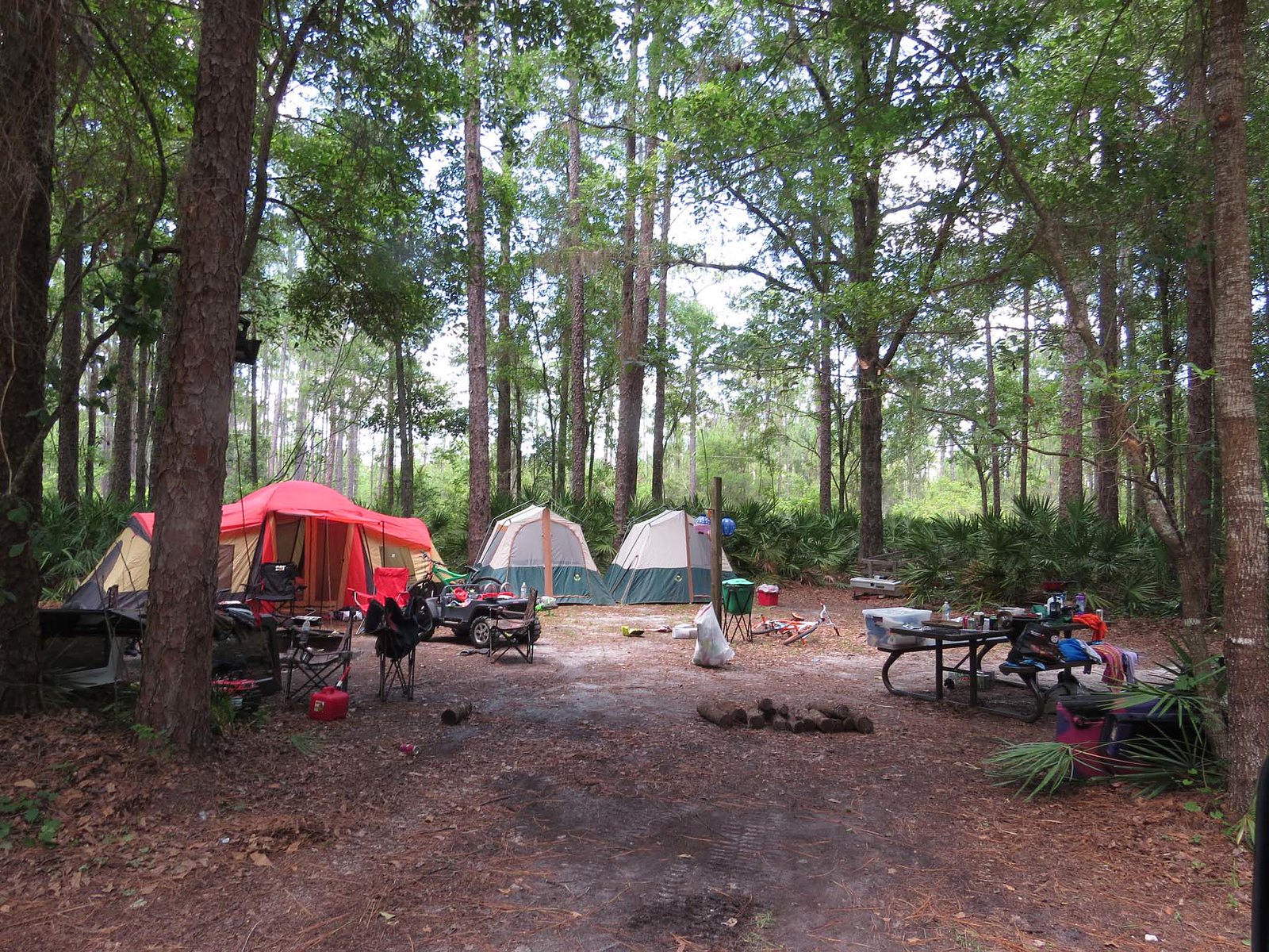 primitive camping Ocean Pond - 2015