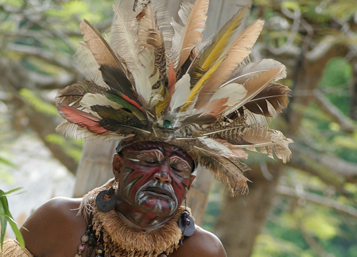 Taino Indian male - indigenous people of the Dominican Republic.