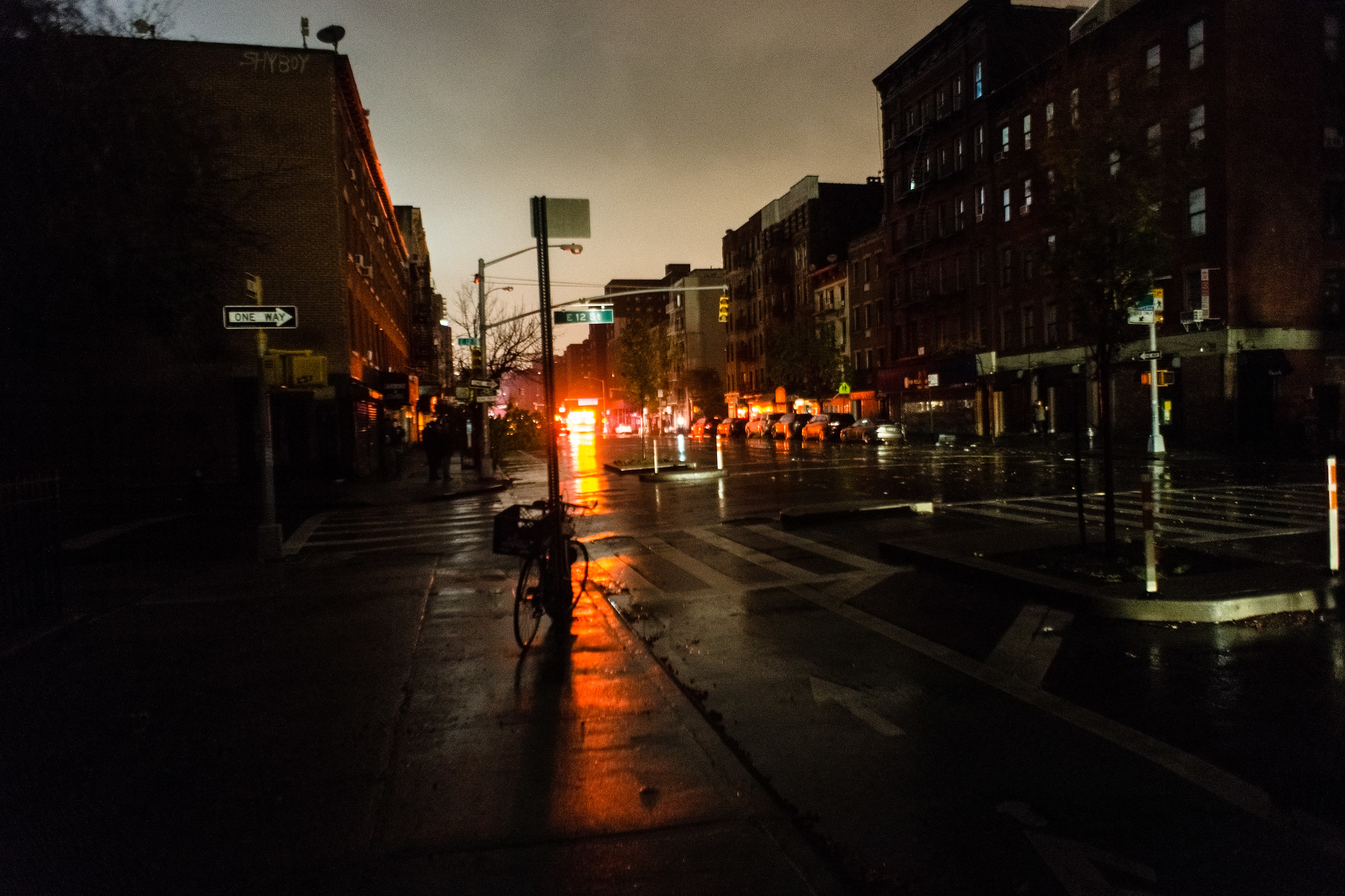 East Village blackout, during Hurricane Sandy