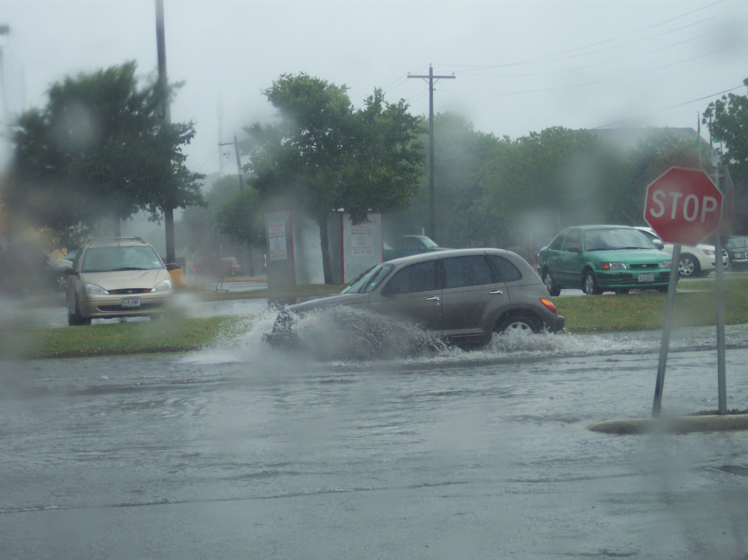 Flash Flooding In A City Street