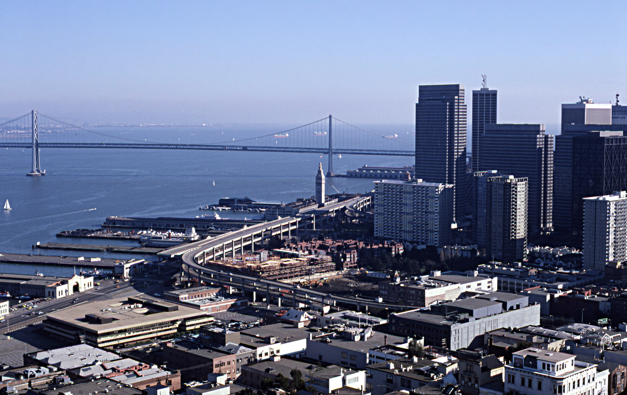 San Francisco Skyline With Embarcadero Feb 1982