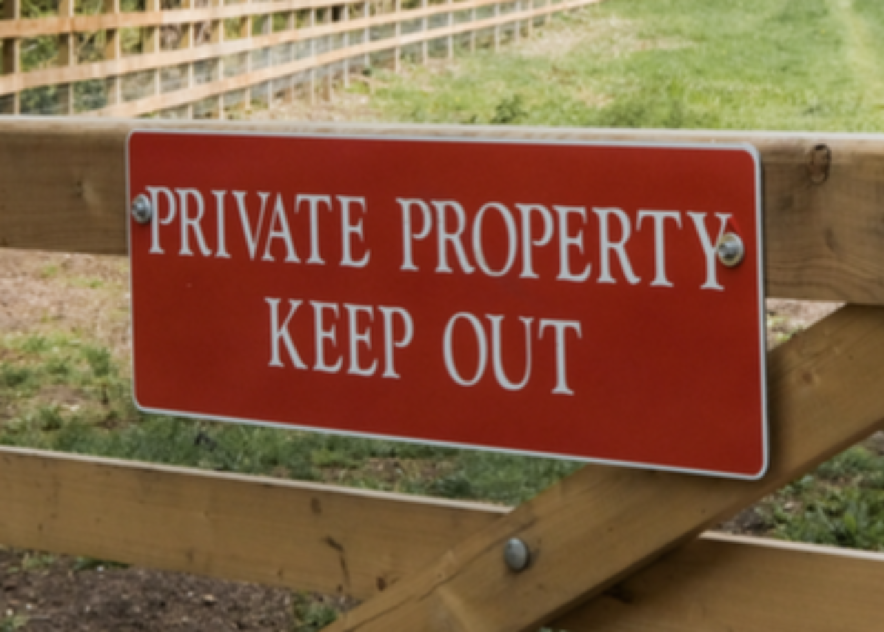 Private Property sign