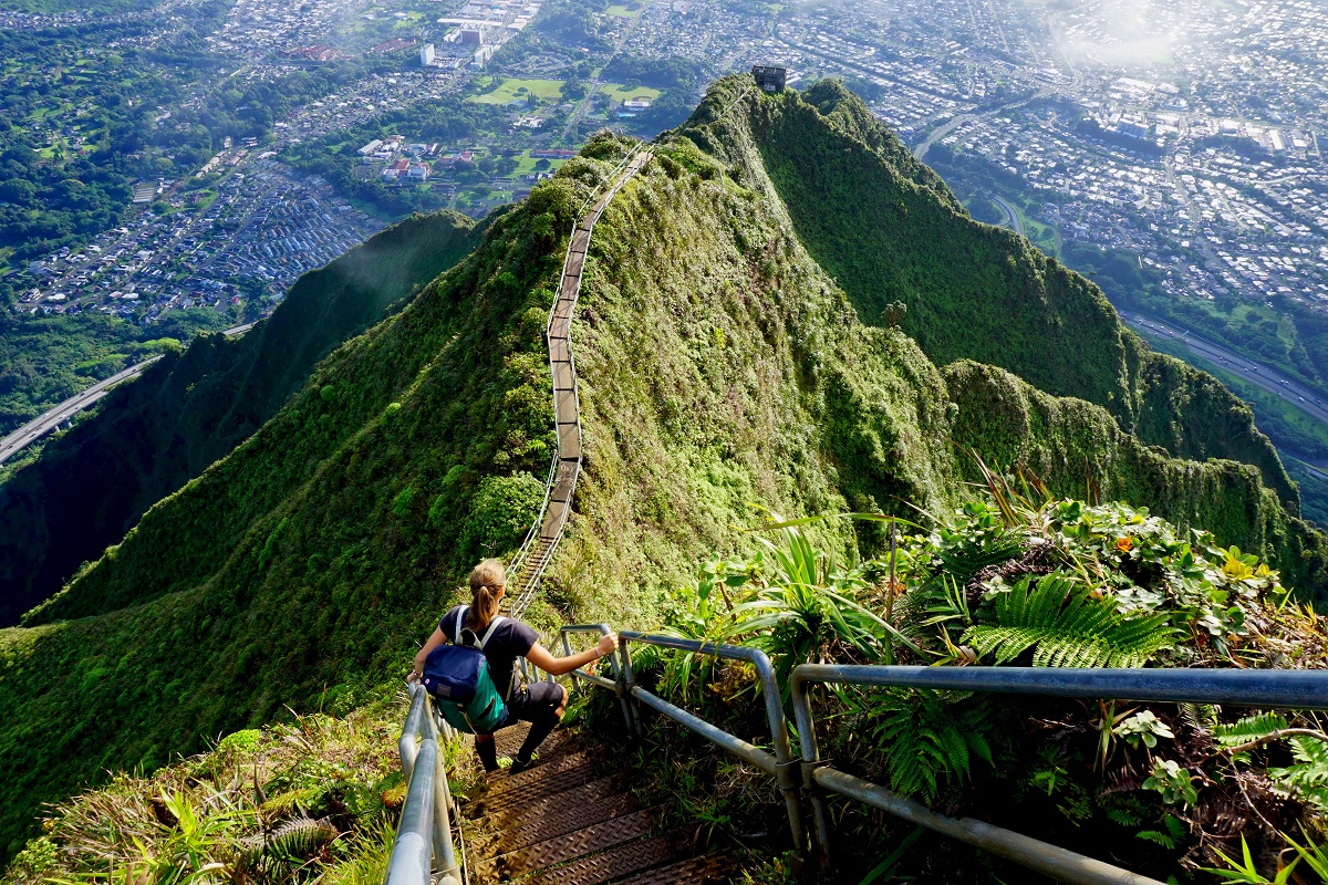 Stairway to Heaven, Haiku Stairs, Hawaii, Oahu, USA