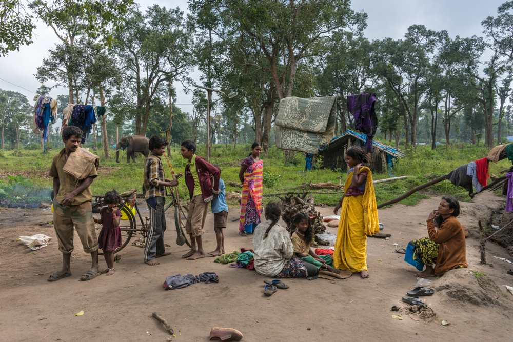Indian family and a house