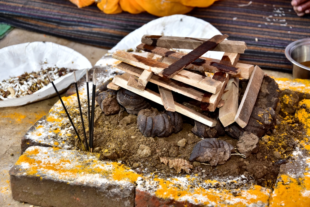 Fire pit rural India