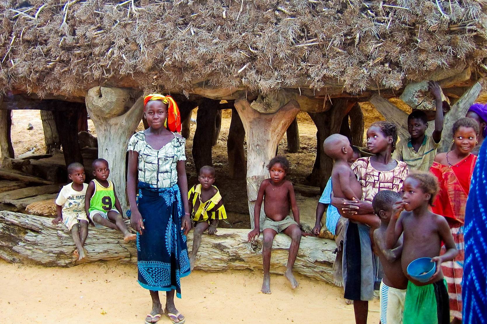 Dogon Village, women and children