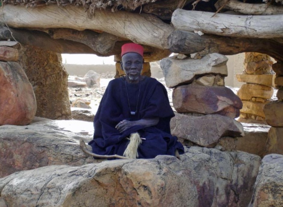 Hogon spiritual leader in a Dogon village