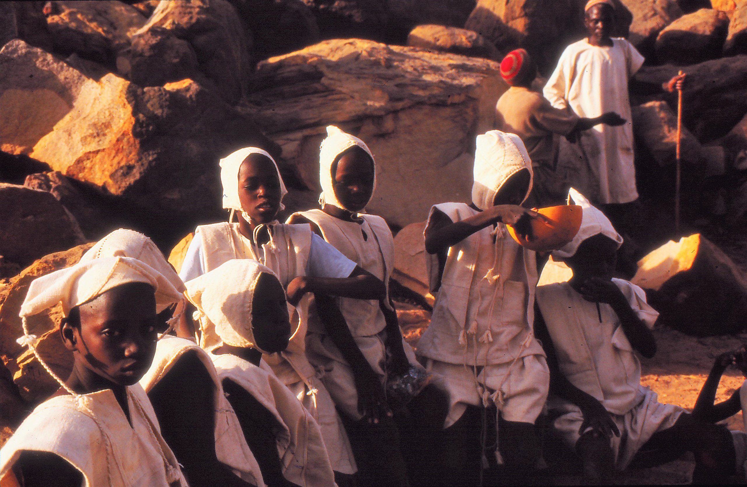 Dogon  Boys In White Clothing