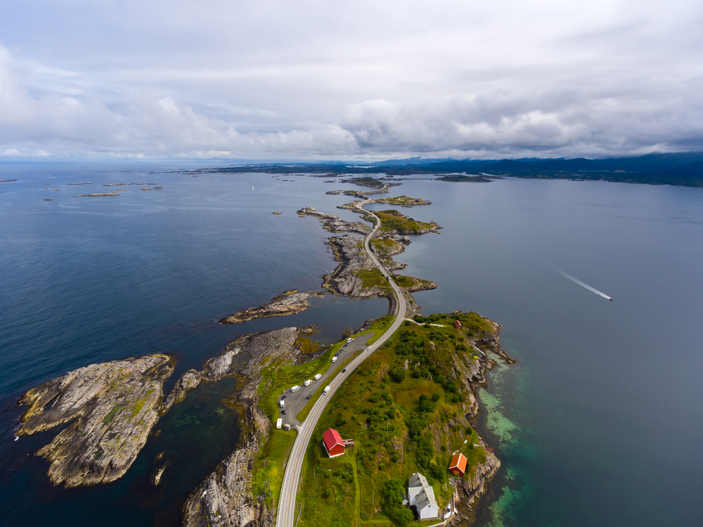 Aerial Photo of The Atlantic Road in Norway